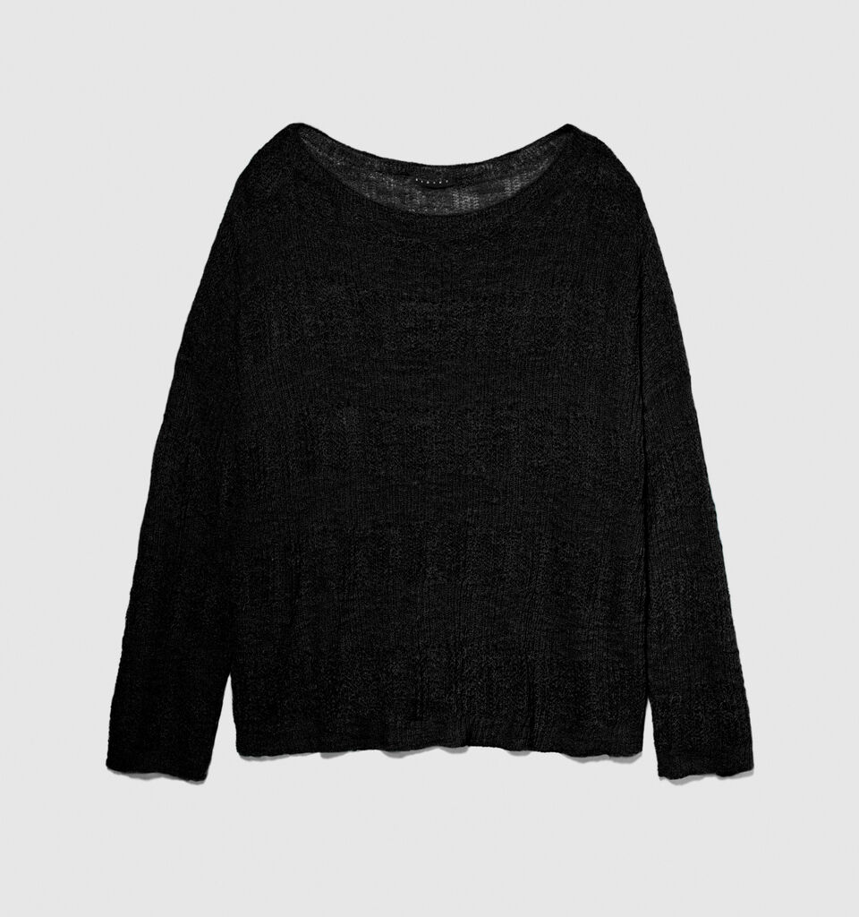 Boat neck sweater - women's boat neck sweaters - Black | Sisley image number 6